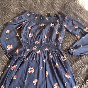 brand new w tags blue floral print dress